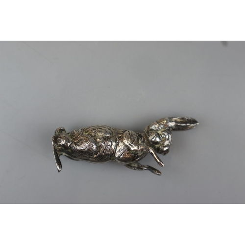 8 - Collection of silver to include hallmarked silver salt in form of rabbit