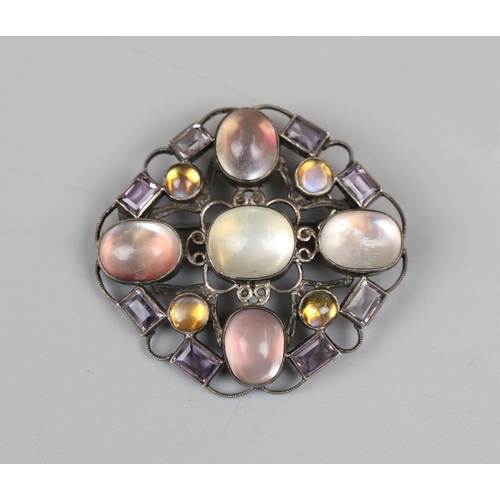 49 - Silver Art Nouveau brooch