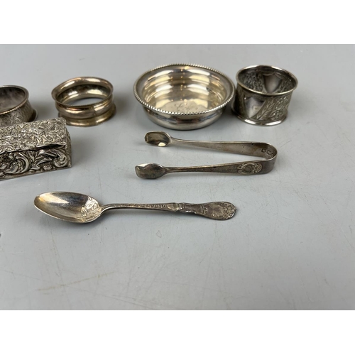 1 - Collection of hallmarked silver to include trinket box - Approx. weight 149g