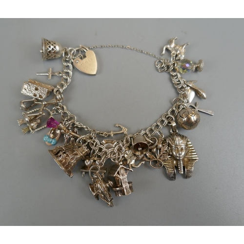 30 - Silver charm bracelet