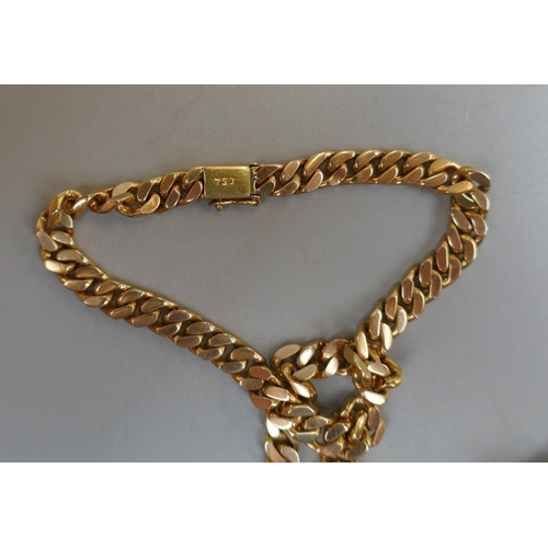 53 - Fine 18ct gold tutti frutti choker adorned with diamonds, cabochon emeralds & ruby - Approx gros... 
