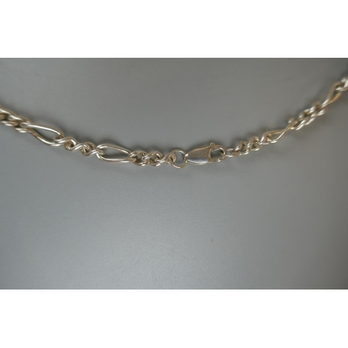 19 - Silver Figaro chain - Approx weight 32g
