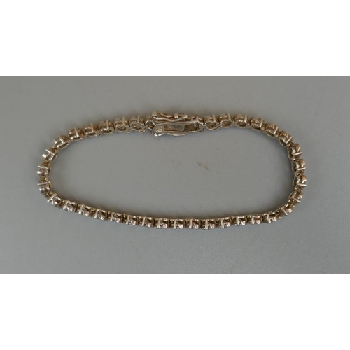 21 - Silver cubic zirconia bracelet