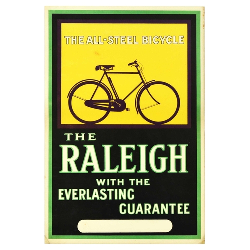 24 - Advertising Poster Raleigh All Steel Bicycle Cycling Bike. Original vintage advertising poster for T... 