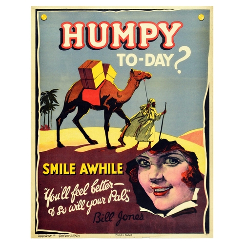 274 - Propaganda Poster Bill Jones Humpy Today Feel Better Motivation. Original vintage motivational propa... 