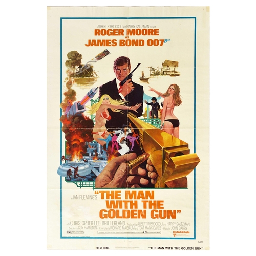 440 - Cinema Poster James Bond Man With the Golden Gun 007 Spy Moore. Original vintage cinema poster for t... 