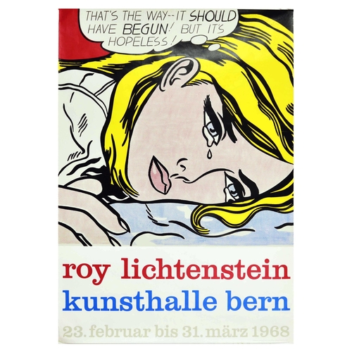 96 - Advertising Poster Roy Lichtenstein Pop Art Kunsthall Bern. Original vintage silkscreen advertising ... 