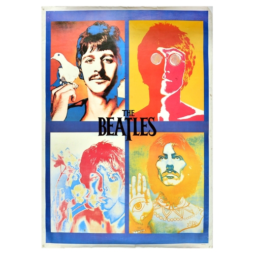 109 - Advertising Poster Beatles Avedon Harrison Lennon McCartney Starr. Original vintage advertising post... 