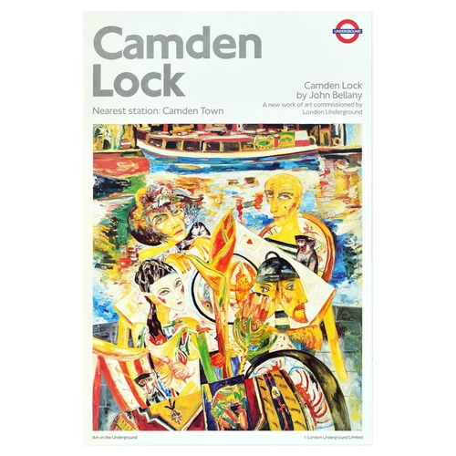 253 - Travel Poster LT London Underground Camden Lock John Bellany. Original vintage travel poster by Lond... 