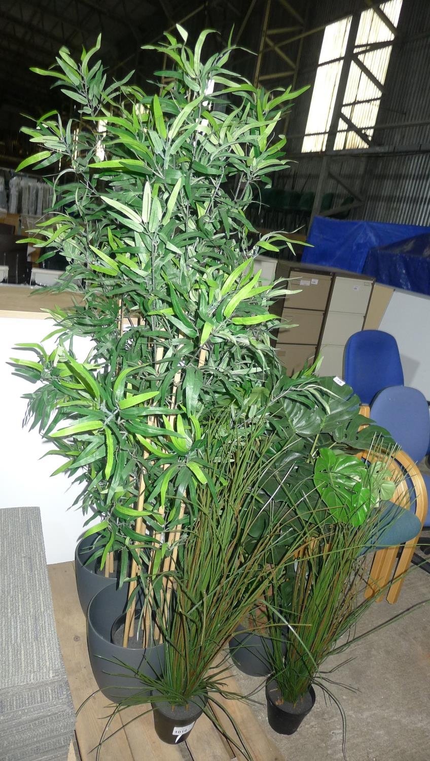 6 various artificial plants