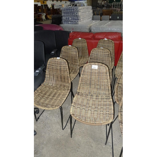 6 Habitat Mickey synthetic rattan dining chairs RRP £80 each when new