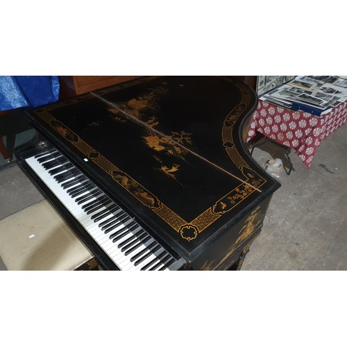 3668 - (H1) 1926 Bechstein model L boudoir grand piano (5ft 7ins) with twin side tapered legs and elaborate... 