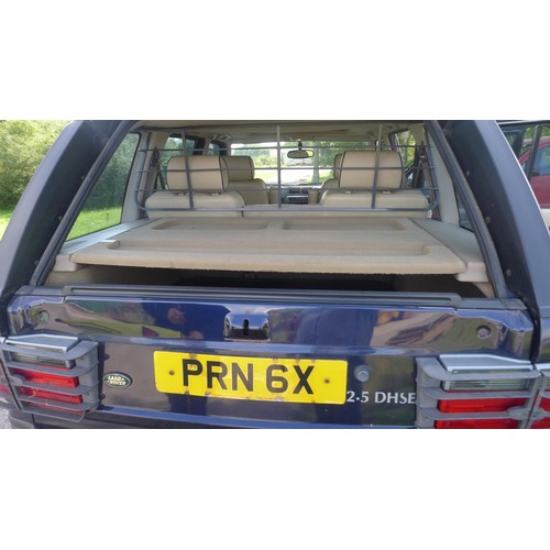773 - Range Rover 2.5 DHSE Auto, Reg PRN 6X, 1st Reg 07/03/2000, 2499cc 4sp Diesel Auto, Blue, Mileage 88,... 