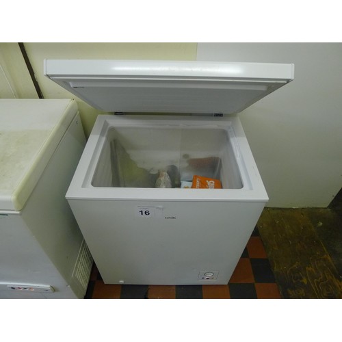 A chest freezer by Logik approx 70cm wide Tested working