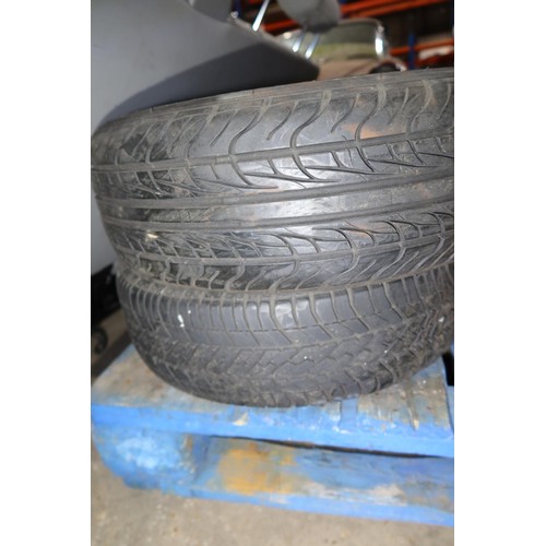 28 - A set of 4 steel wheels (4 stud) with 175/65 R14 tyres fitted - Exact fitting unknown