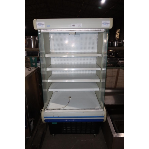 1002 - An open front display fridge by Koxka type Kam1000004 approx 100x270cm - trade