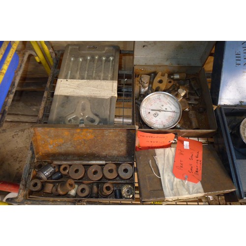 A Dunedin 1960s injector test set, a SykesPickavant clutch alignment