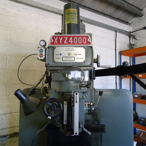 1 - 1 King Rich CNC milling machine model XYZ 4000, serial number 9136, YOM 2000, 3ph, table size approx... 