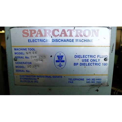 2 - 1 spark eroding machine (EDM) by Sparcatron model SM25 Eurospec, serial number TWM 1991384, 3ph, fit... 