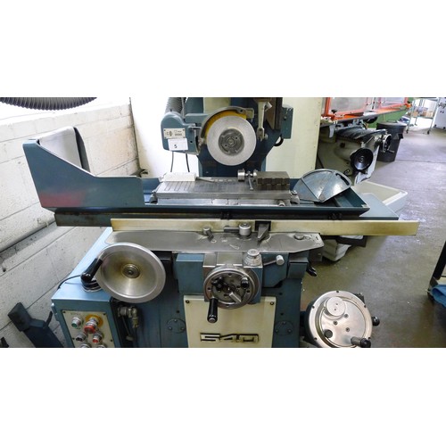 5 - 1 horizontal grinder by Jones-Shipman model 540, serial number BO14946, 3ph fitted with a PG Optidre... 