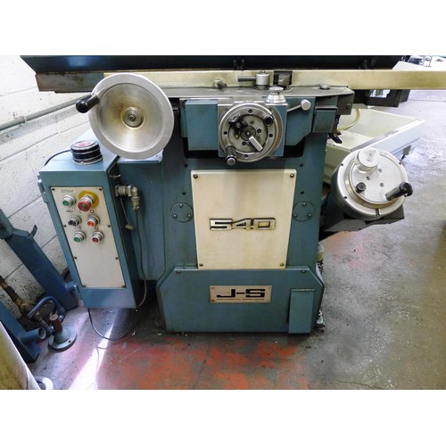 5 - 1 horizontal grinder by Jones-Shipman model 540, serial number BO14946, 3ph fitted with a PG Optidre... 