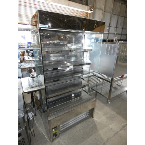 1070 - A commercial stainless steel open front display fridge by Frost Tech type SD60 240v - trade