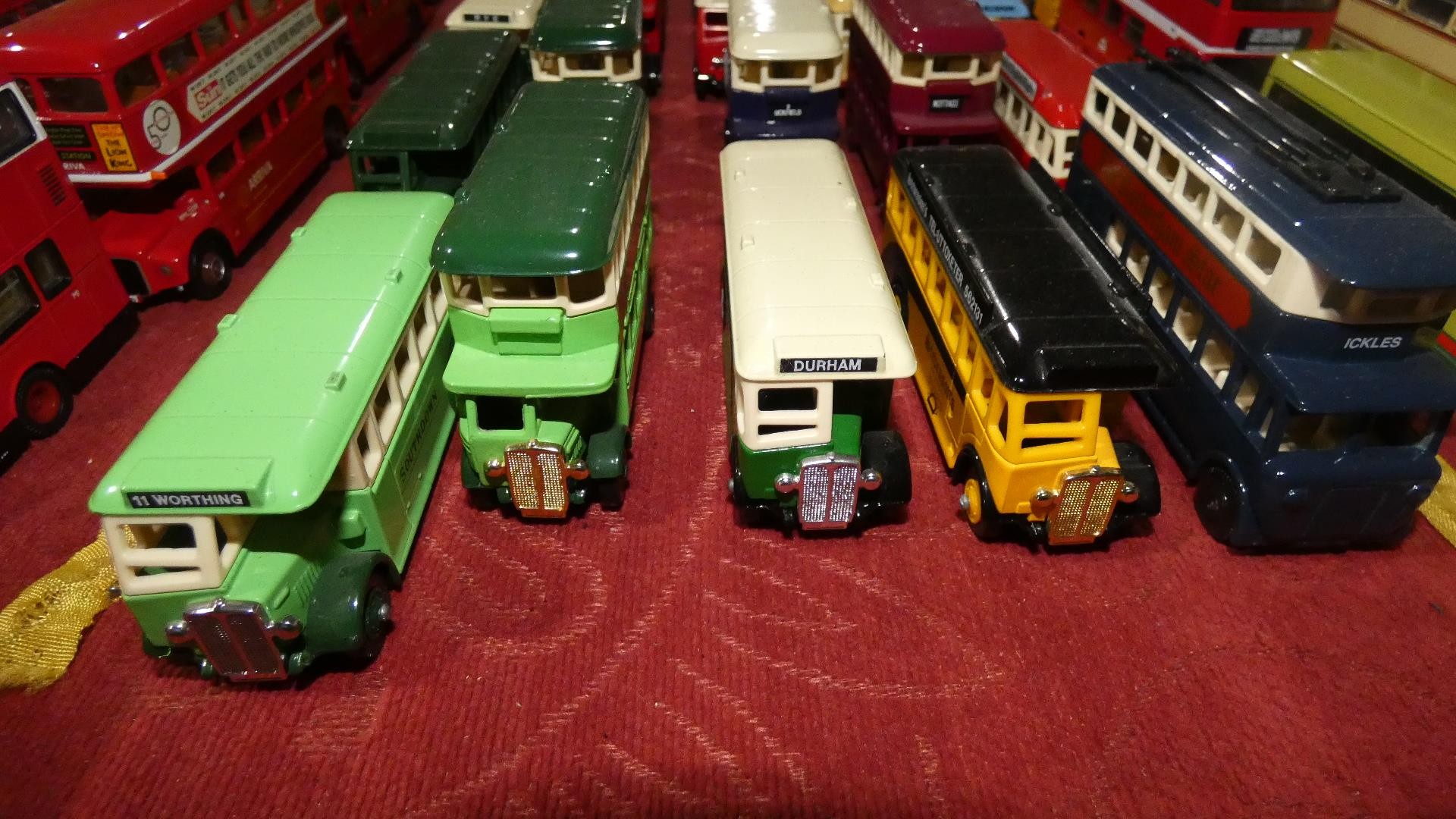 35 Unboxed Diecast Models Of Buses By Lledo