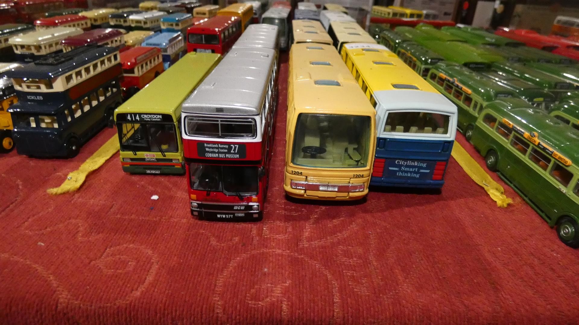 18 Unboxed Diecast Models Of Buses By Corgi