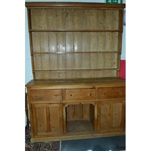 Late 19th Century Light Antique Pine Welsh Dresser L 6ft D 2ft