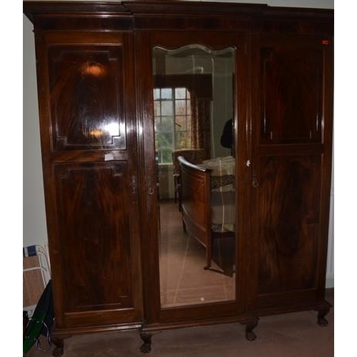 Circa Edwardian Era Or Just After Large Fitted Wardrobe On Claw