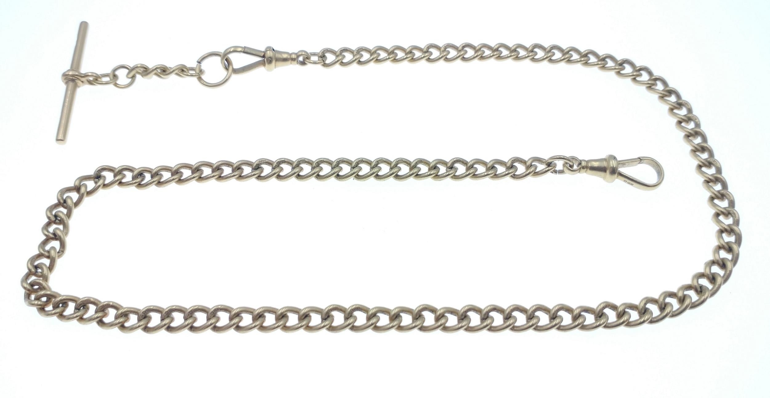 SUBSTANTIAL 750 stamped CHAIN, with each link 750 stamped, with 18ct ...