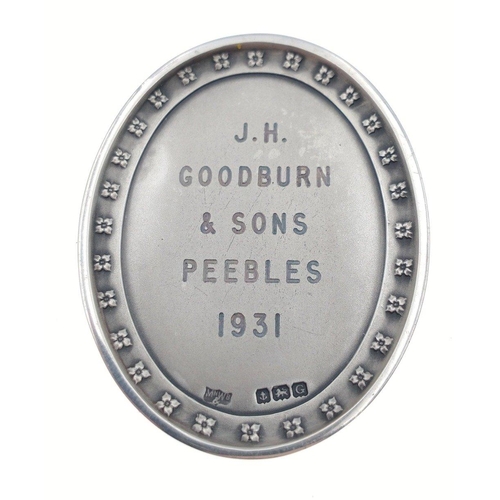 72 - PEEBLES LOCAL INTEREST! Large Silver Medal THE CONFECTIONERS, BAKERS AND ALLIED TRADES EXHIBITION LO... 