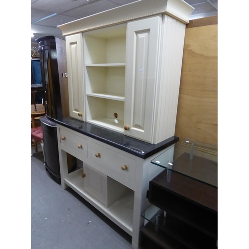 An Adshead Cabinet Made White Finish Kitchen Dresser With Tall