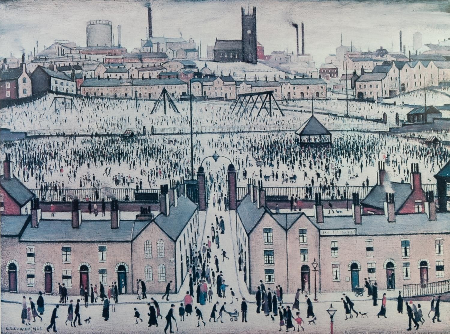 L S LOWRY(18871976) ARTIST SIGNED LIMITED EDITION COLOUR PRINT Britain at Play Edition of 850 Guild