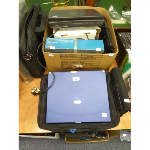 ARGOS PORTABLE DVD PLAYER, BOXED, ASDA DIGITAL SET TOP BOX; DAEWOO