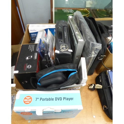 ARGOS PORTABLE DVD PLAYER, BOXED, ASDA DIGITAL SET TOP BOX; DAEWOO