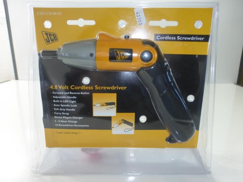 JCB 4.8V Cordless Screwdriver \u0026 10 