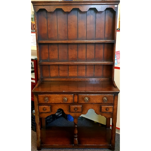 A Small Georgian Style Oak Welsh Dresser Probably By Titchmarsh