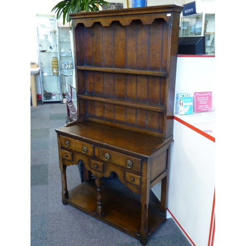 A Small Georgian Style Oak Welsh Dresser Probably By Titchmarsh