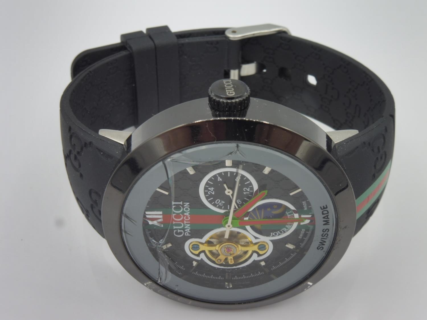 Gucci Pantcaon Jour & Nuit Made Gents Wrist Watch (Unauthenticated) a/f (Working Tested)