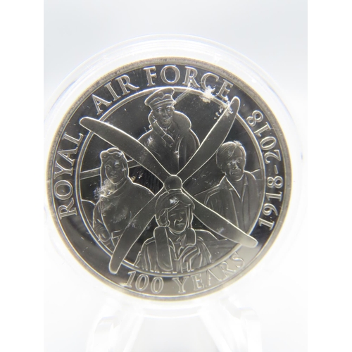 128 - Two Commemorative Gibraltar One Crown Coins to include 2018 100Years Royal Airforce & 70th Anniversa... 