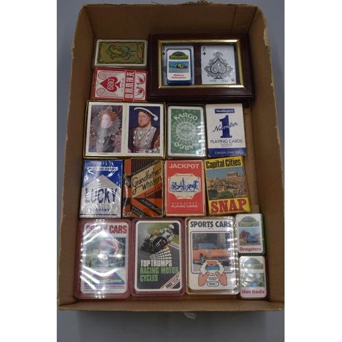 251 - Approx 18 Packs of Various Playing Cards Includes Capital Cities Snap, Grandfathers Whiskers Vintage... 