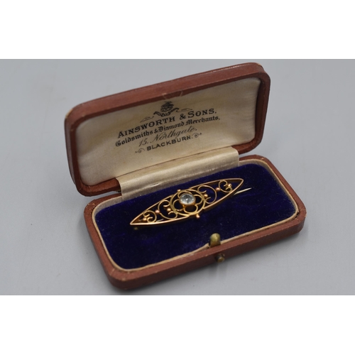 3 - Vintage 9ct Gold Pin Brooch in Original Box (3.03 grams)