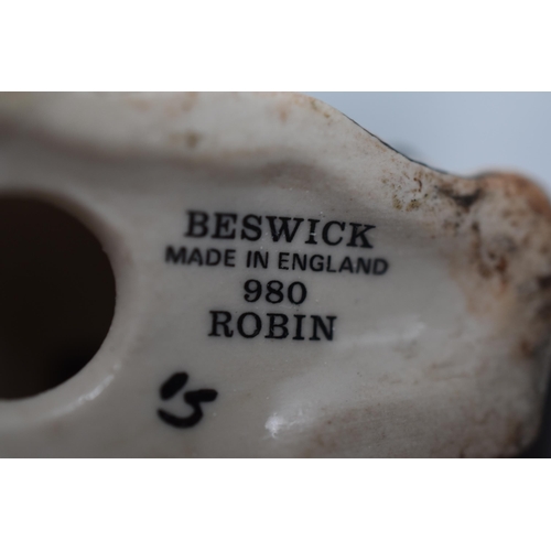142 - Seven Boxed John Beswick Birds (Six in original box) to include Bullfinch, Blue Tit, Wren, Robin