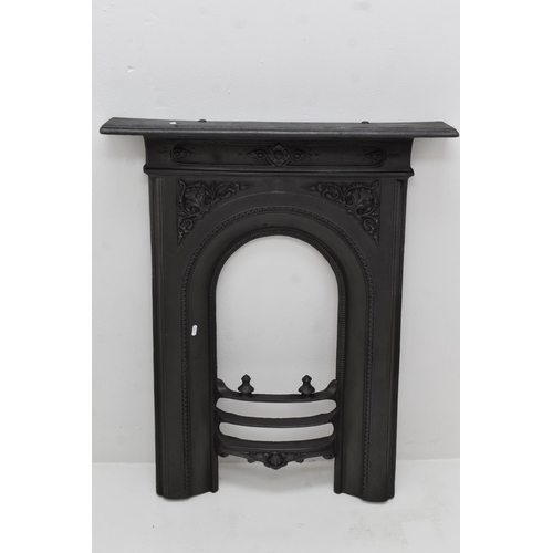 A Cast Iron Victorian Bedroom Fireplace Front. Approx 24"x37", Shelf is 30"x6".