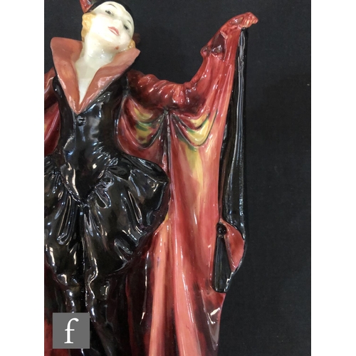 17 - A 1930s Royal Doulton Art Deco figurine Marietta HN1341, red colourway, modelled by Leslie Harradine... 