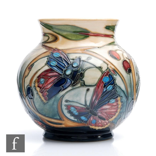 18 - A Moorcroft Pottery vase of ovoid form decorated in the Hartgring pattern designed by Emma Bossons, ... 