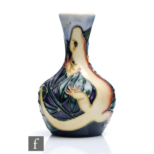 30 - A Moorcroft Pottery vase of globe and shaft form decorated in the Rarotonga pattern (from the New Ze... 