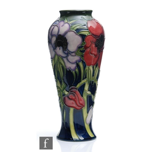 32 - A Moorcroft Pottery vase decorated in the Tribute to Anemone pattern designed by Emma Bossons, impre... 