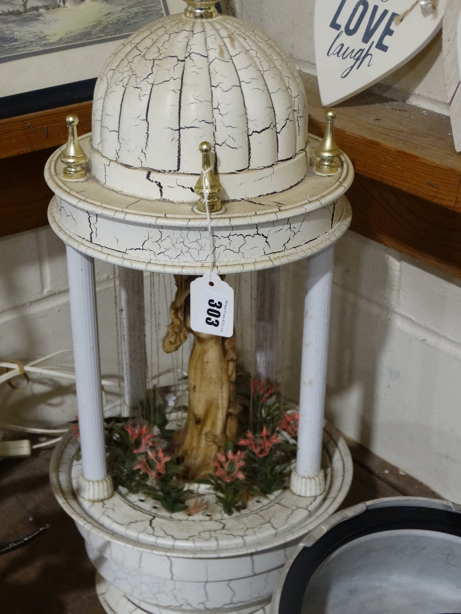 A Circa 1970s Retro Dripping Oil Rain Lamp